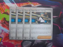 4x Team Rocket's Archer - 170/182 - SV10: Destined Rivals Pokemon Playset x4 - Image 1