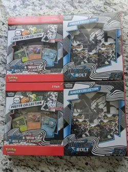 Pokemon Black Bolt and White Flare Binder + Poster Collection Sam's Club Bundles - Image 1