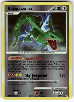 Rayquaza 14/146 Holo Rare Legends Awakened Pokemon Reverse Holo Near Mint - Image 1