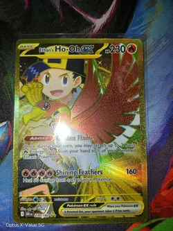 Pokemon TCG: Ethans Ho-oh EX 239/182 Destined Rivals Full Art Hyper Rare Gold NM - Image 2