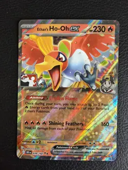 Pokemon TCG - Ethan's Ho-Oh ex 039/182 Play Stamped Prize Pack Series 8 Holo - Image 1