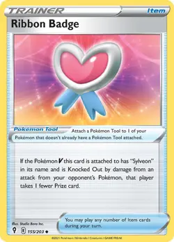 Ribbon Badge 155/203 SWSH07: Evolving Skies Regular NM-Mint Pokemon Card TCG - Image 1