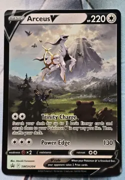 Pokemon TCG Arceus V Sword & Shield Swsh204 Holo Promo NM Condition - Image 1