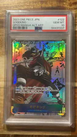 PSA 10 Sogeking Manga Alternate Art OP03-122 One Piece Card Game JPN - Image 1