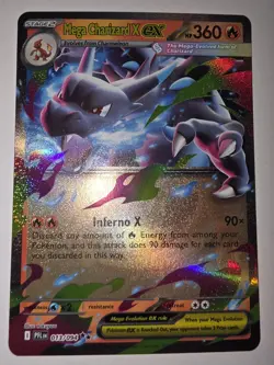 Mega Charizard X EX Full Art Holo 013/094 Phantasmal Flames Pokemon Card TCG NM - Image 3