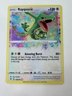 Pokemon Card TCG - Rayquaza 138/185 Amazing Rare Vivid Voltage Near Mint - Image 3
