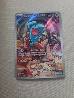 Pokemon TCG Team Rockets Wobbuffet Black Star Promo Card 203 NM - Image 1