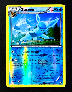 2012 Pokemon GLACEON Dark Explorers REVERSE HOLO Rare Black & White Card 30/108 - Image 1