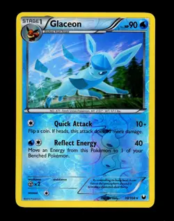 2012 Pokemon GLACEON Dark Explorers REVERSE HOLO Rare Black & White Card 30/108 - Image 2