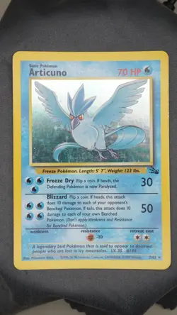 Articuno 2/62 - Fossil Set - LP - Holo - Pokemon TCG - Vintage 1999 - Image 1