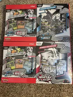 Pokemon Black Bolt and White Flare Binder + Poster Collection Sam's Club Bundle - Image 1