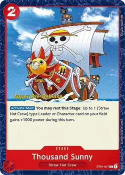 Thousand Sunny Super Pre-Release - ST01-017 LP - One Piece - Image 1
