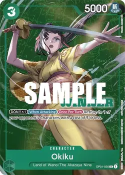 Okiku Winner Alternate Art Foil - OP01-035 LP - One Piece - Image 1