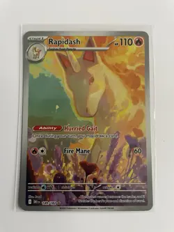 Pokemon TCG Rapidash Destined Rivals Illustration Rare Card 189/182 NM Condition - Image 1