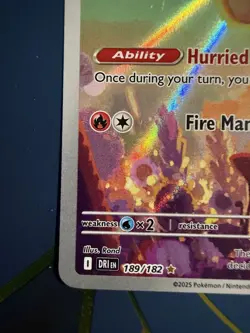 Pokemon TCG NM Rapidash 189/182 Sv10: Destined Rivals Holo Rare Illustration - Image 5