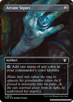 Arcane Signet (Borderless) [CMM - 653] - NM [Foil] TCG MTG - Image 1