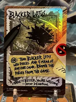 MTG Blacker Lotus [Secret Lair Deadpool] (✨Rainbow Foil✨) - Image 1