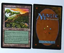 Magic the Gathering * MTG * 1 X Mountain Valley & Mercadian Masques * MP - Image 1