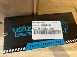Pokemon TCG Black Bolt Elite Trainer Box ETB - Brand New Sealed - Image 2