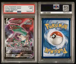 2022 POKEMON SWORD & SHIELD SILVER TEMPEST FULL ART/RAYQUAZA VMAX #TG20 PSA 9 - Image 3