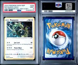 Pokemon Rayquaza SWSH029 Cosmos Holo Sea and Sky Promo PSA 9 - Image 2