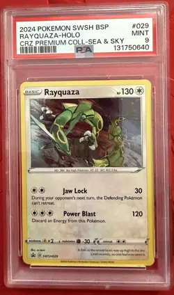 Pokemon Rayquaza SWSH029 SWSH: Sword & Shield Promo Holo Dragon PSA 9 - Image 1