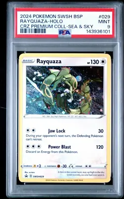 Pokemon TCG Rayquaza SWSH029 Black Star Promos! PSA 9! - Image 1