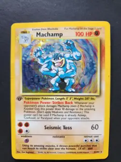 Pokemon TCG Machamp Holo Rare 1st Edition - Image 1