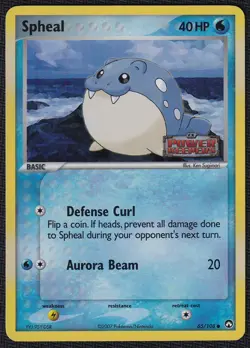 Pokemon Spheal 65/108 Reverse Holo EX Power Keepers - Image 1