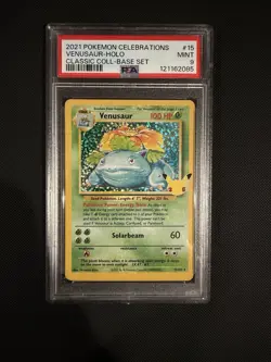 2021 POKEMON CELEBRATIONS CLASSIC COLL #15 VENUSAUR-HOLO PSA 9 - Image 1