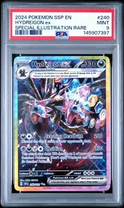 2024 POKEMON SSP EN-SURGING SPARKS SPECIAL ILLUSTRATION RARE HYDREIGON EX PSA 9 - Image 1