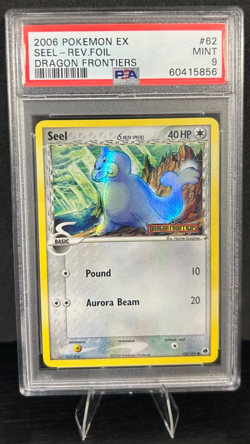 2006 POKEMON EX DRAGON FRONTIERS 62/101 SEEL (DELTA SPECIES) REVERSE FOIL PSA 9 - Image 1