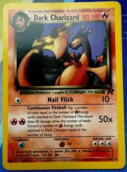 Dark Charizard 21/82 Non-Holo Team Rocket VINTAGE 2000 Pokemon - Image 1