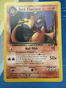 Dark Charizard 21/82 Non-Holo Team Rocket VINTAGE 2000 Pokemon - Image 2