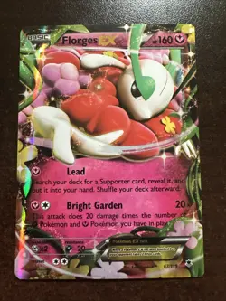 Florges EX 67/119 LP Pokemon TCG XY Phantom Forces (back Dent) - Image 1