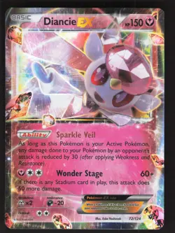 Diancie EX 72/124 Pokemon TCG XY - Fates Collide NM - Image 1