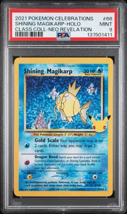 Pokemon TCG Celebrations Classic Collection Shining Magikarp PSA 9 - Image 1