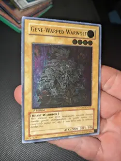 YUGIOH GENE WARPED WARWOLF STON-EN001 1 ST EDITION ULTIMATE LIGHT PLAYED - Image 2