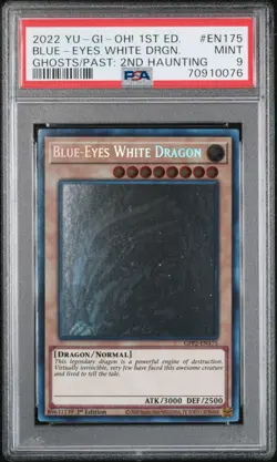 PSA 9 Blue-Eyes White Dragon (Ghost Rare) GFP2-EN175 Ghosts from the Past yugioh - Image 1