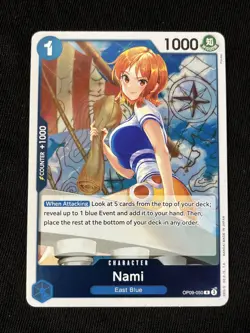 NAMI - RARE FOIL - OP09-050 R - One Piece Emperors in the New World NM - Image 1