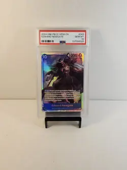 2024 One Piece OP-08 EN #043 Edward Newgate SR Super Rare PSA Gem Mint 10 POP 55 - Image 3