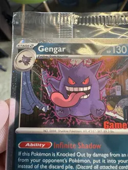 Pokemon Gengar GameStop Exclusive Stamped Promo SEALED 050/088 💫GOOD SWIRL💫 - Image 2