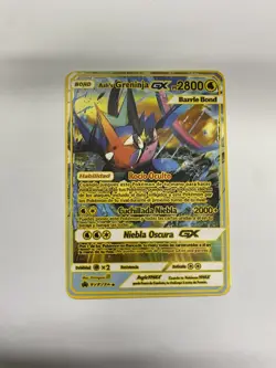 Ash's Greninja GX Gold Metal Pokemon Card-Collectible Gift Display！cc - Image 2