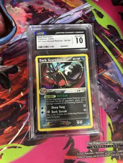 CGC 10 GEM MINT Dark Gyarados 2004 EX Team Rocket Returns 36/109 Pokemon Card - Image 1