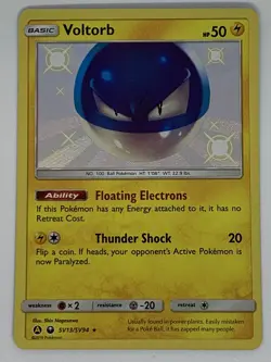 Voltorb SV13/SV94 Hidden Fates 2019 Pokemon Card Sun & Moon NM - Image 1