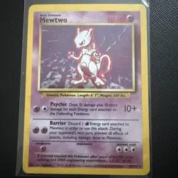 Pokemon Mewtwo 10/102 Base Set 60 HP Holo Rare Wizards 1999 Vintage Card - Image 1
