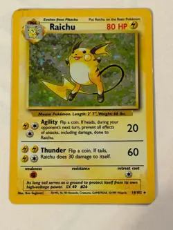 Holo Raichu 014/102 Base Set Pokemon Card - Image 1