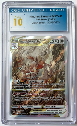 2023 Hisuian Zoroark VSTAR GG56 – CGC Pristine 10 – Graded Pokemon Card Slab - Image 1