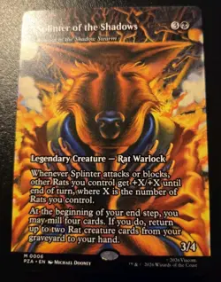 Splinter Of The Shadows Borderless 0006 Mythic Teenage Mutant Ninja Turtles MTG - Image 1