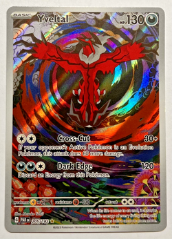 Pokemon Yveltal 205/182 SV04: Paradox Rift Illustration Rare NM - Image 1